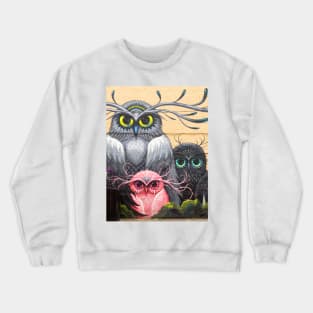 Owl Artwork Crewneck Sweatshirt